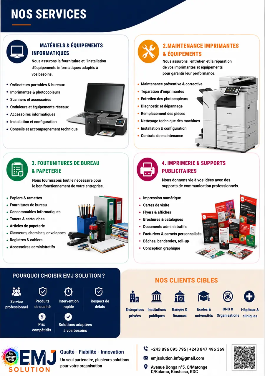 Brochure verso EMJ Solution